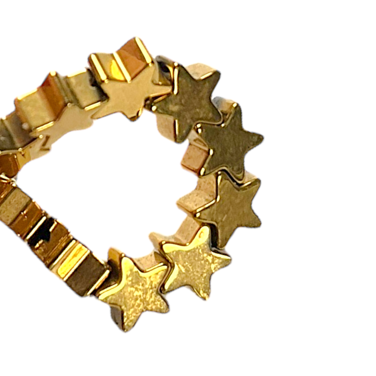 Fil de perle Hématite electroplaquée dorée claire HEDC-8 - Foliesbijoux