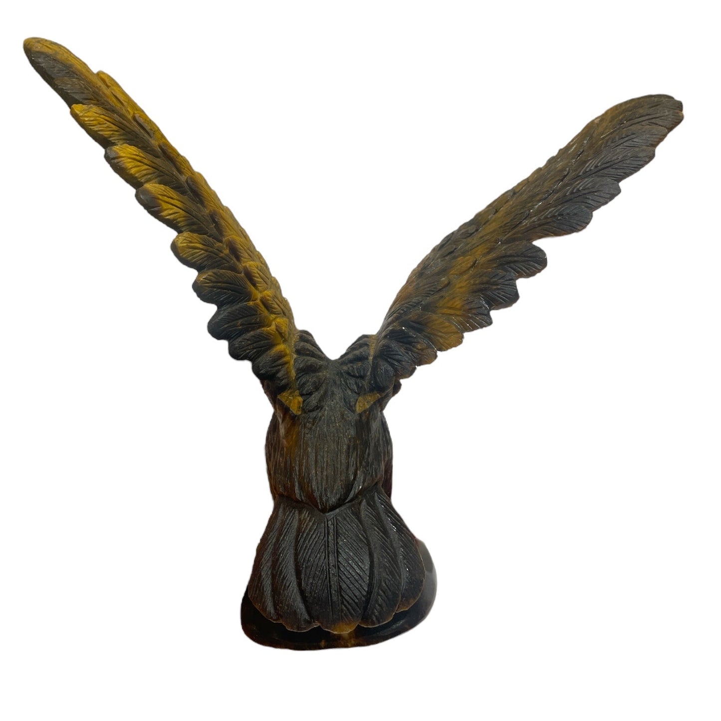 Figurine Aigle en plein vol Oeil de tigre - modele unique - Foliesbijoux