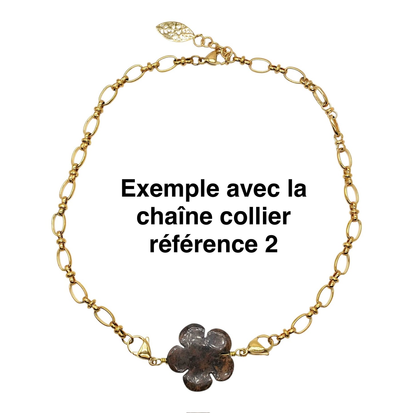 Pendentif Charm personnalisable embout deux mousquetons (9 pierres disponible)(chaîne non incluse) - Foliesbijoux