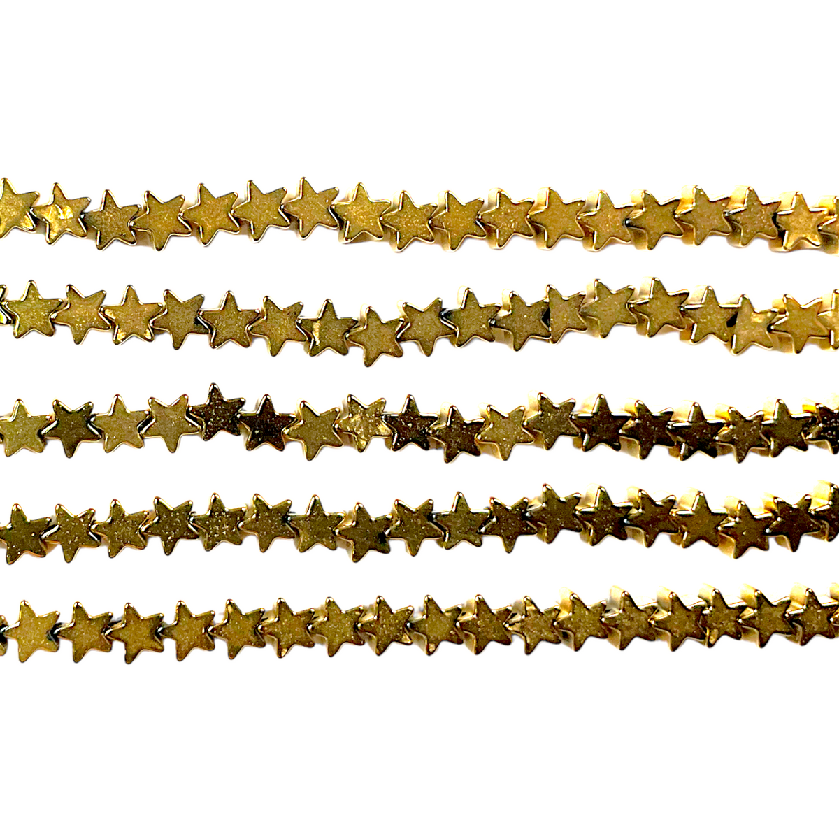 Fil de perle Hématite electroplaquée dorée claire HEDC-8 - Foliesbijoux