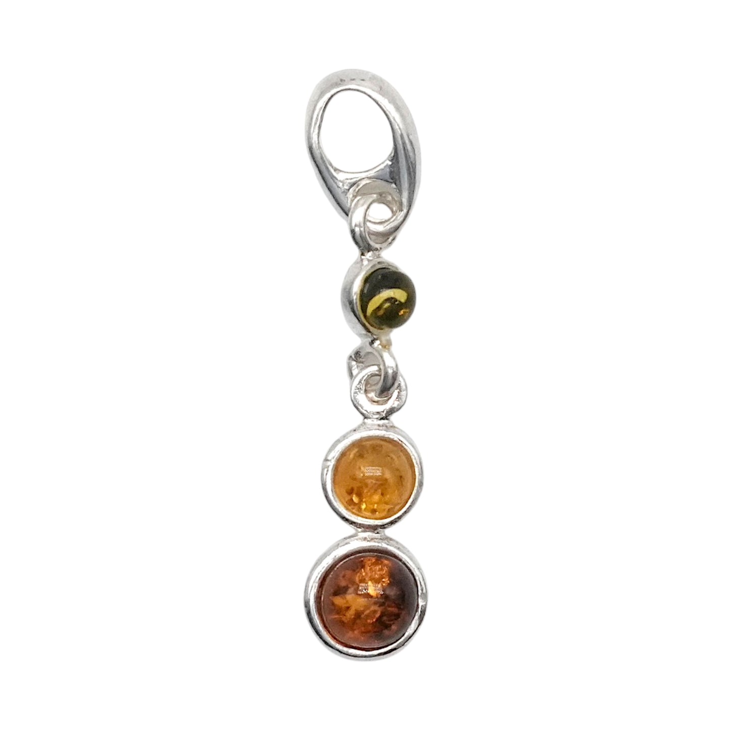 Pendentif ambre & argent #47 - Foliesbijoux