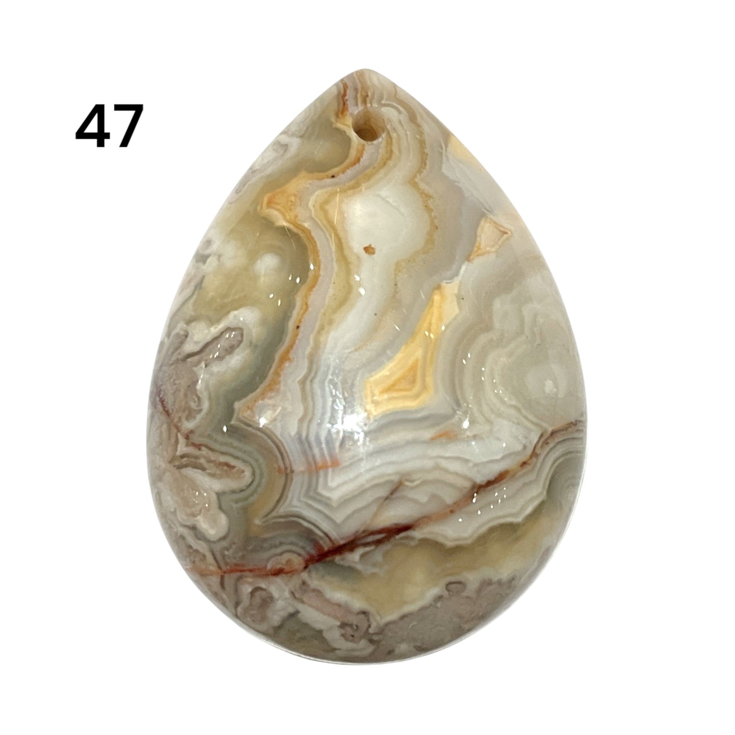 Pendentif forme goutte percé devant (47 pierres différentes) (bélière non incluse) - Foliesbijoux