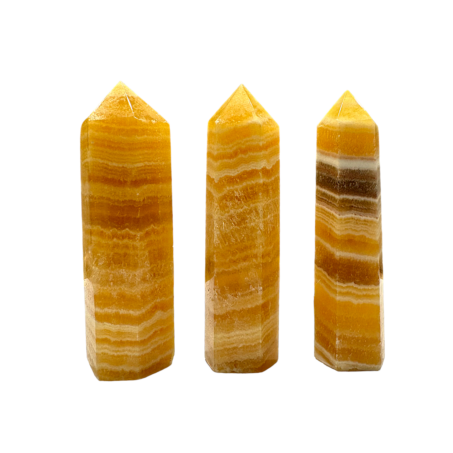 Pointe en Calcite miel - Foliesbijoux