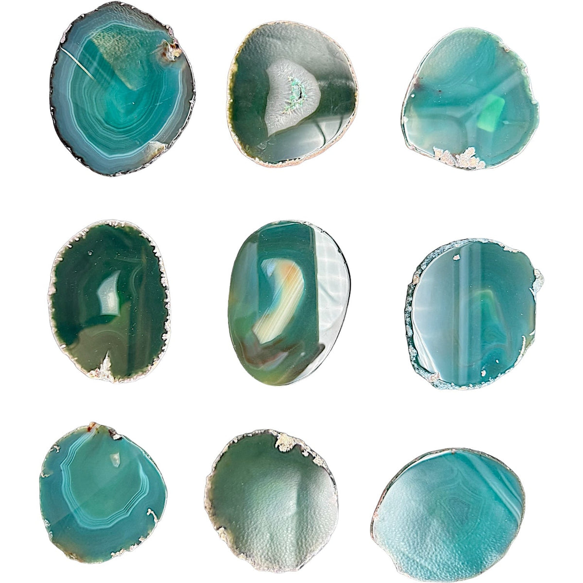 Plaque agate teintée 8x7 cm - Foliesbijoux