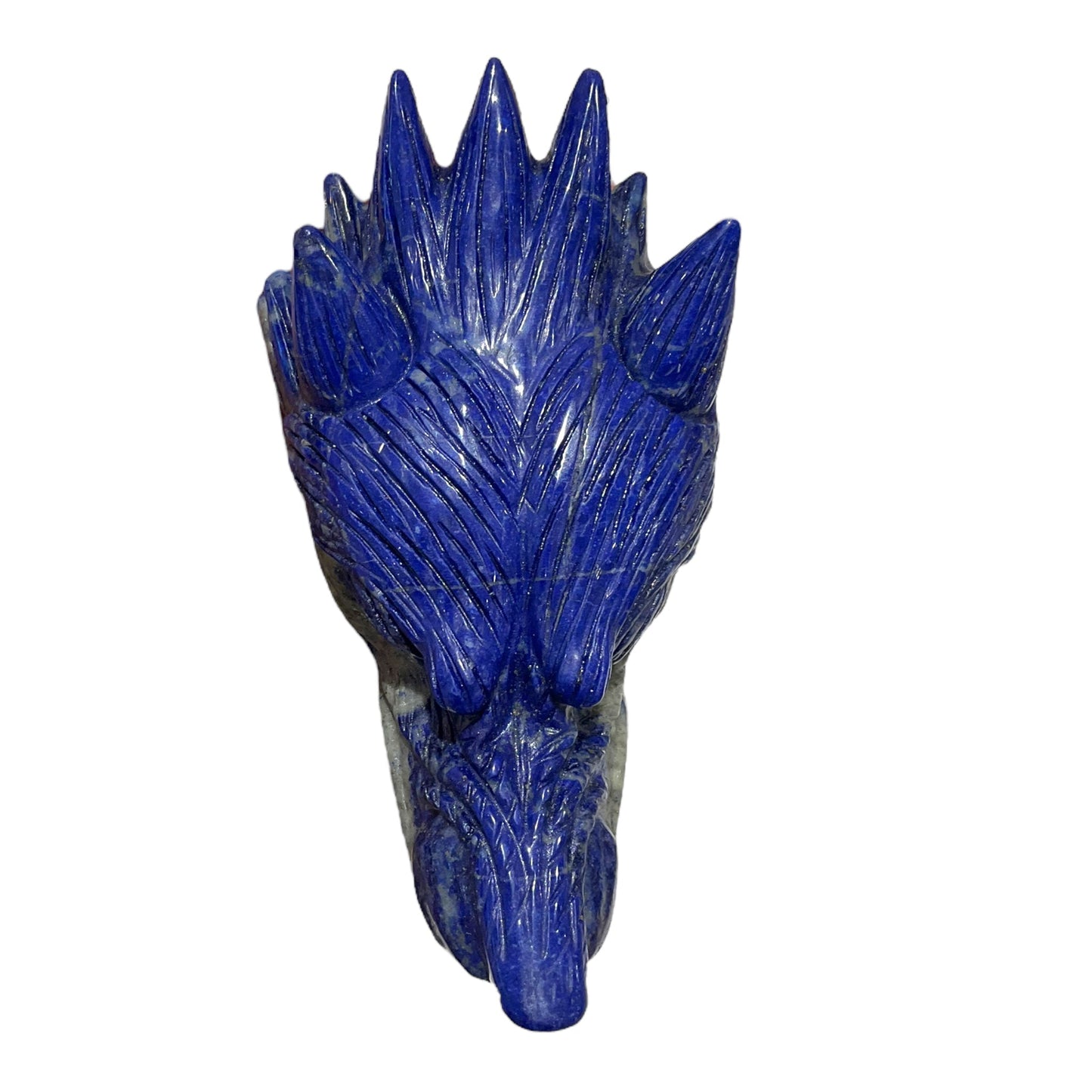 Tête de Loup en Lapis-lazuli pièce unique 13x9x7,5 numéro TL2 - Foliesbijoux