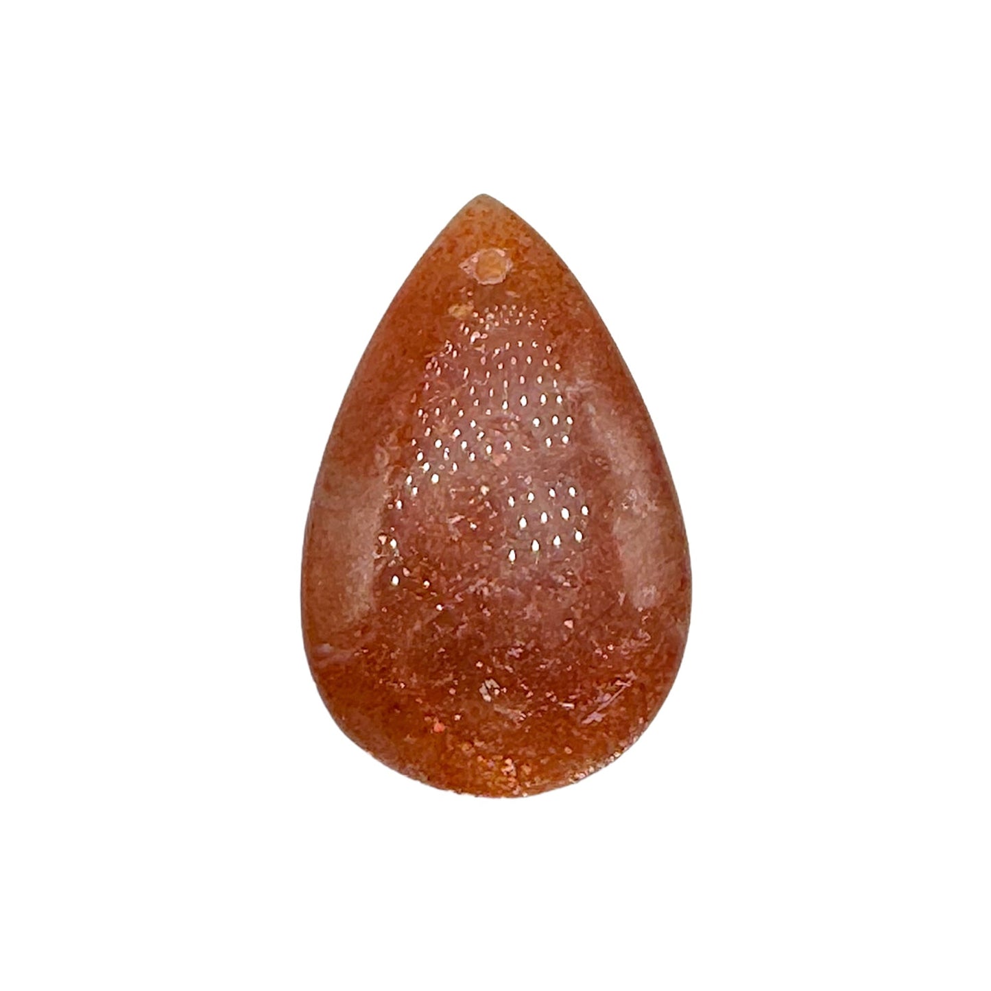 Pendentif plate Pierre de soleil A goutte plate percé devant - Foliesbijoux