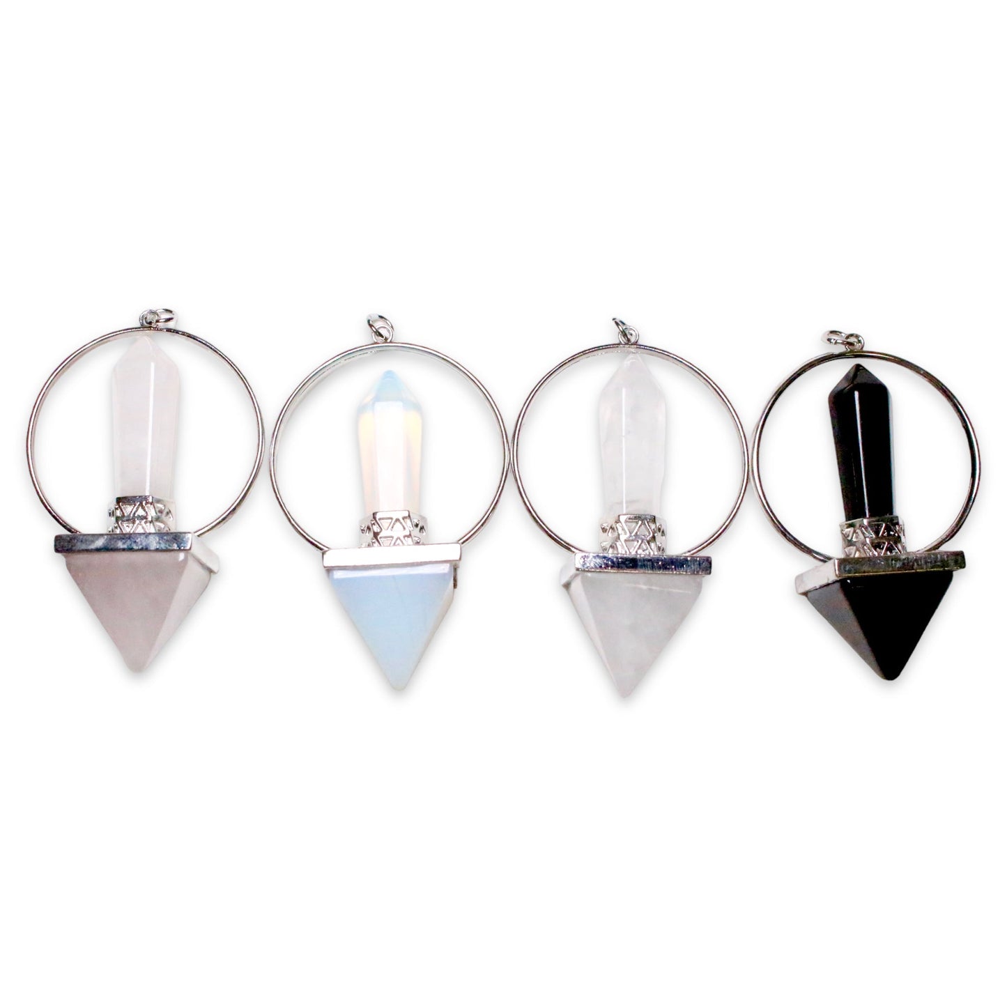 Pendentif en forme pointe argenté - Foliesbijoux