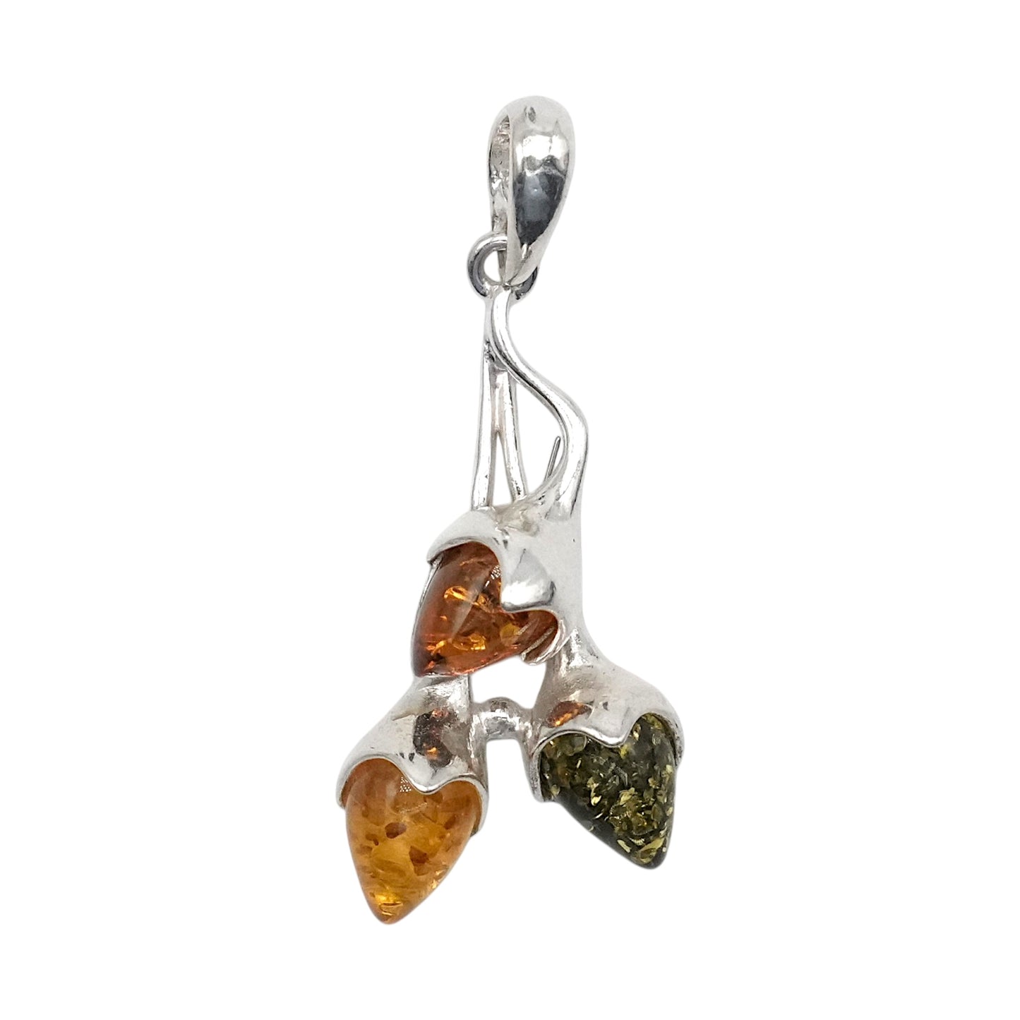 Pendentif ambre & argent #44 - Foliesbijoux