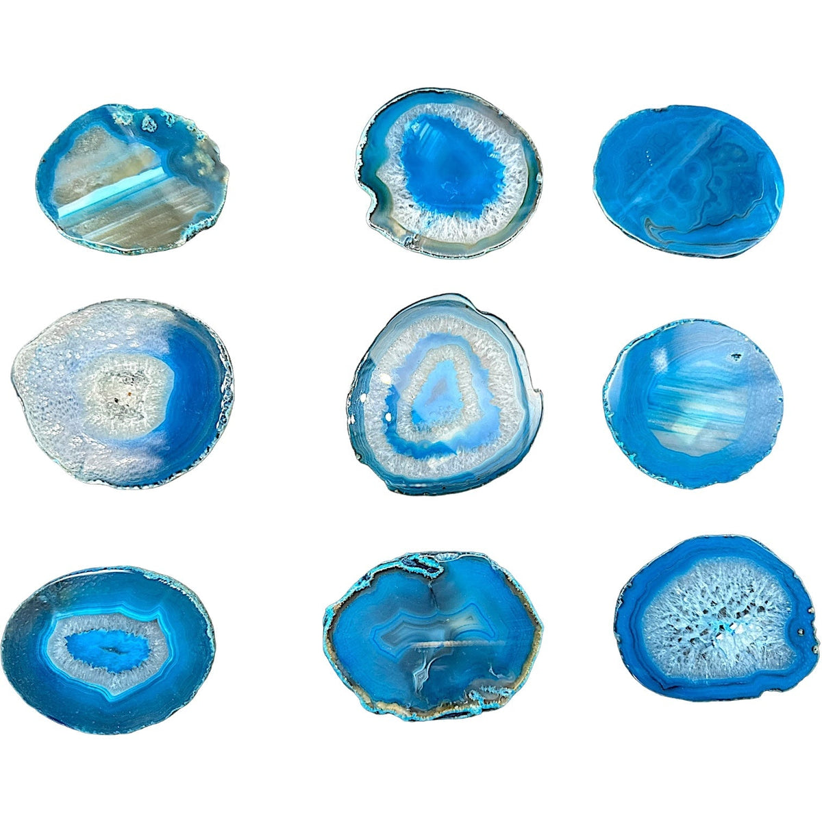 Plaque agate teintée 8x7 cm - Foliesbijoux