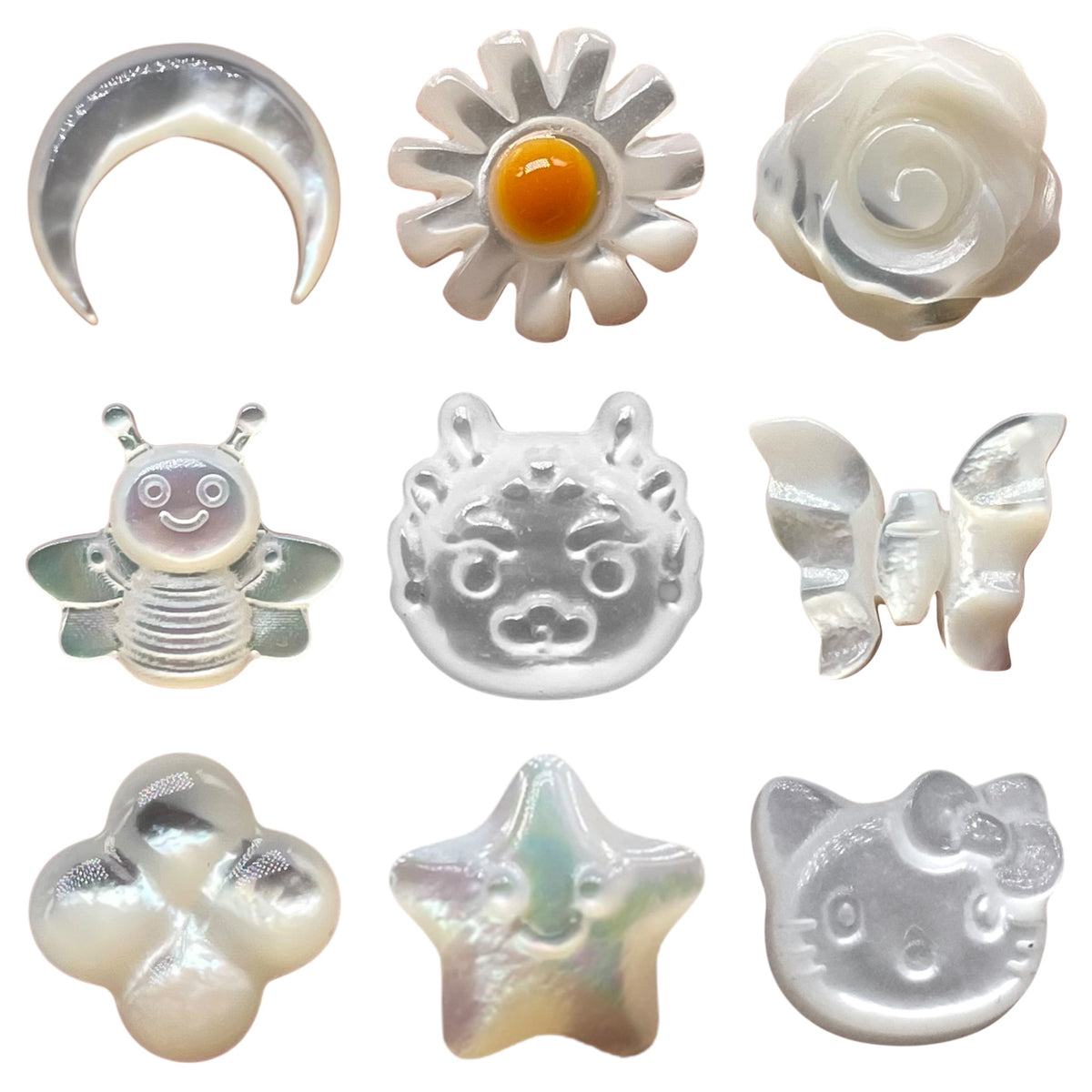 Lot de nacre (11 motifs disponible) - Foliesbijoux