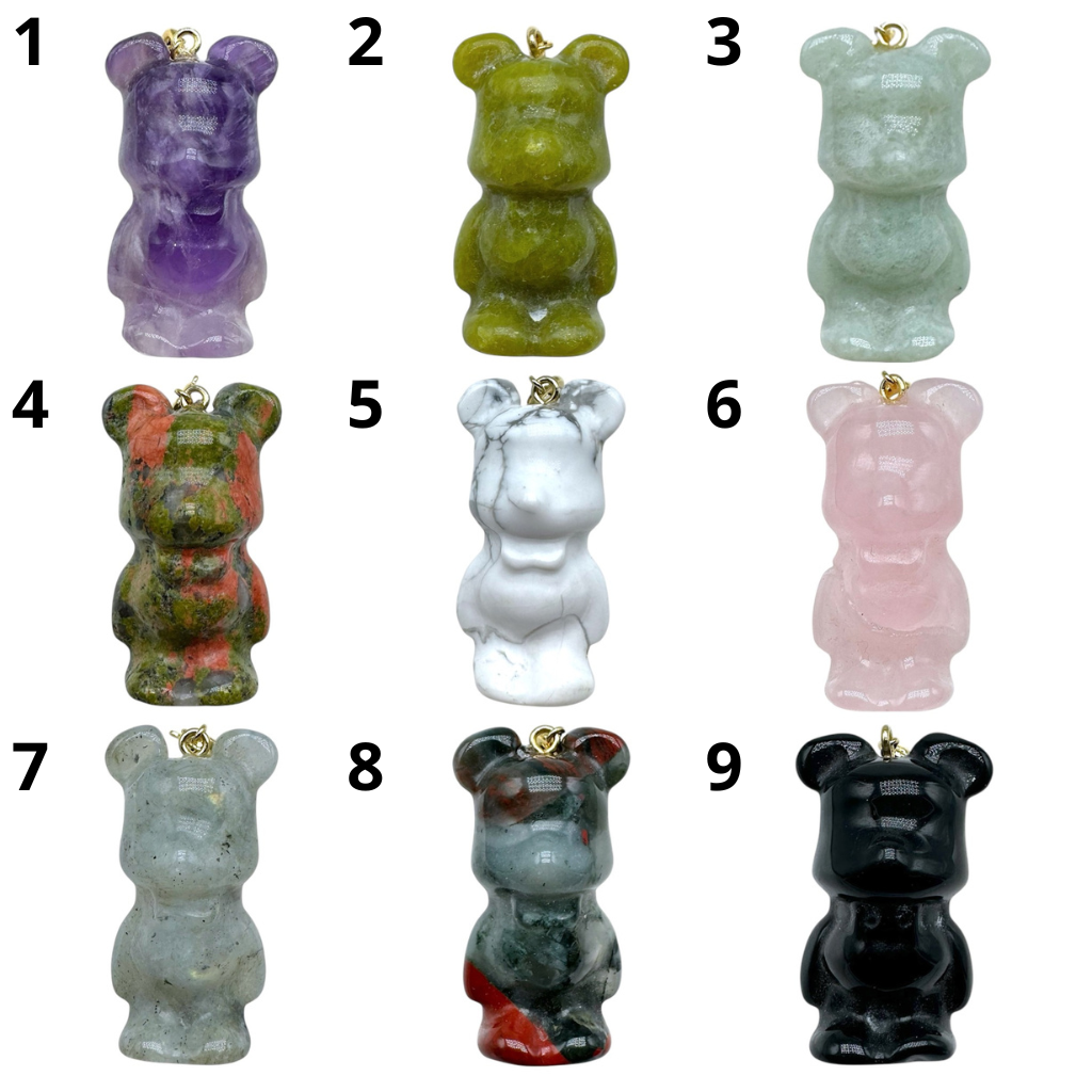 Pendentif ours nounours attache dorée ou argentée - Foliesbijoux