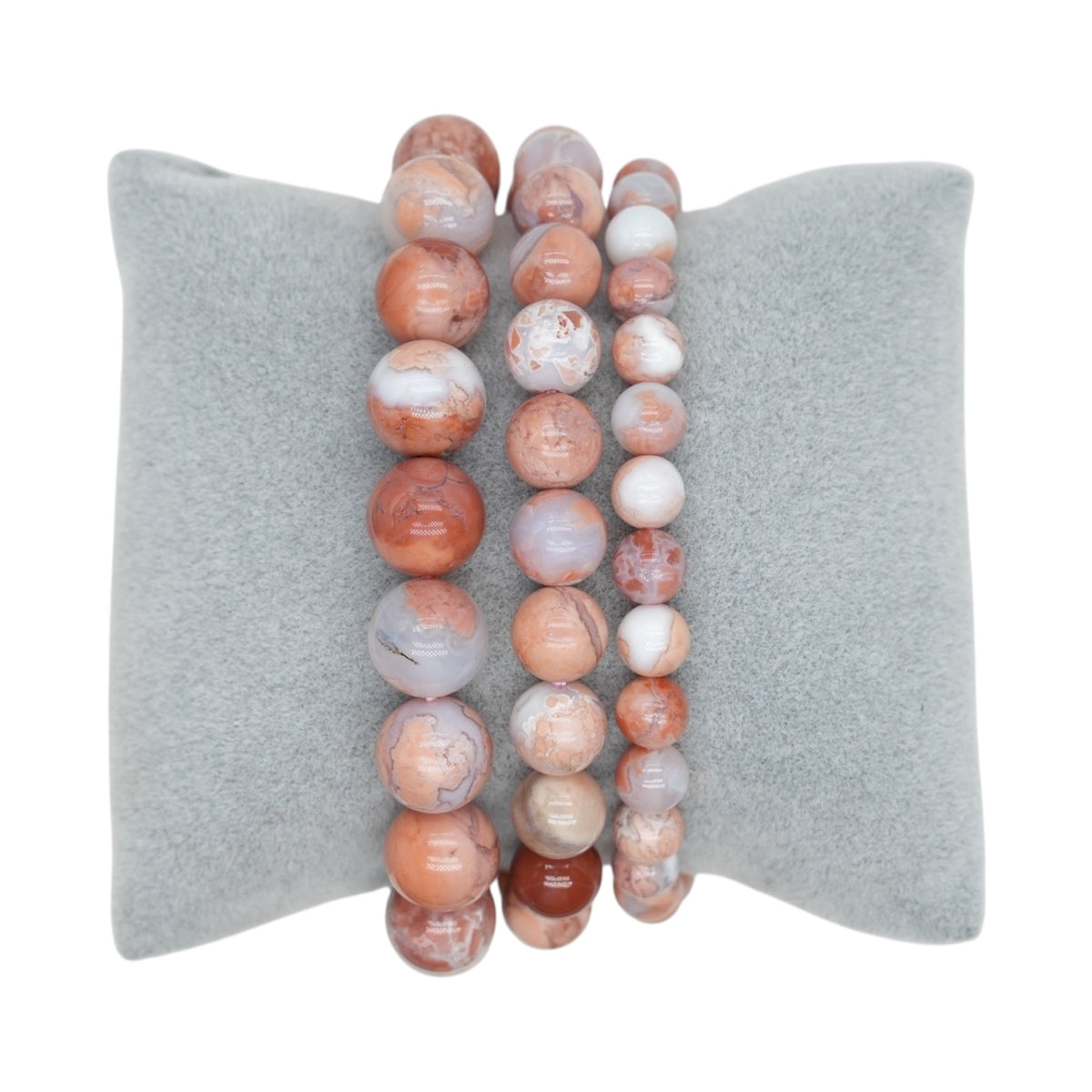 Salmon-colored Candy Agate AA Bracelet
