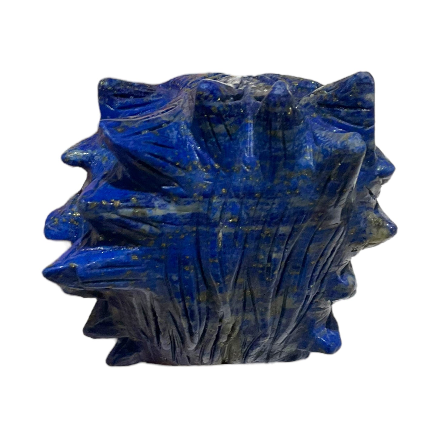 Tete de Loup en Lapis-lazuli pièce unique 12x7x7cm numéro TL1 - Foliesbijoux