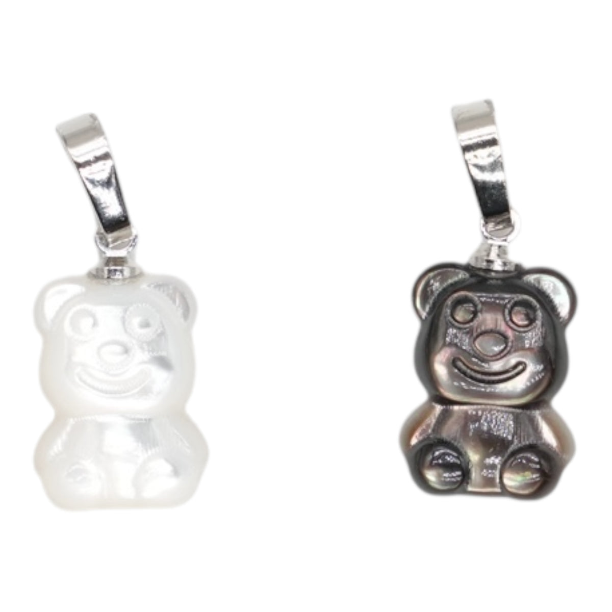 Pendentif nounours en nacre 1 x 2 cm
