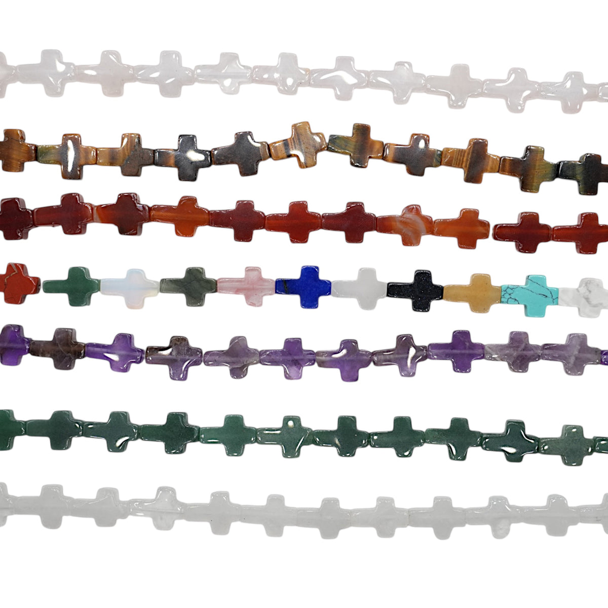 Fil de croix en pierre naturelle reference 43 — 18x15 mm (7 pierres disponible)