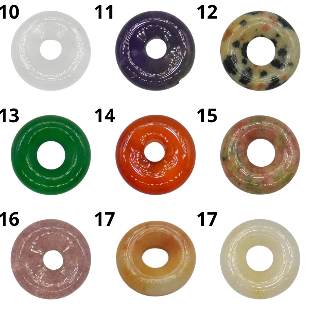 Lot de 10 donuts (17 pierres & deux tailles disponible) - Foliesbijoux