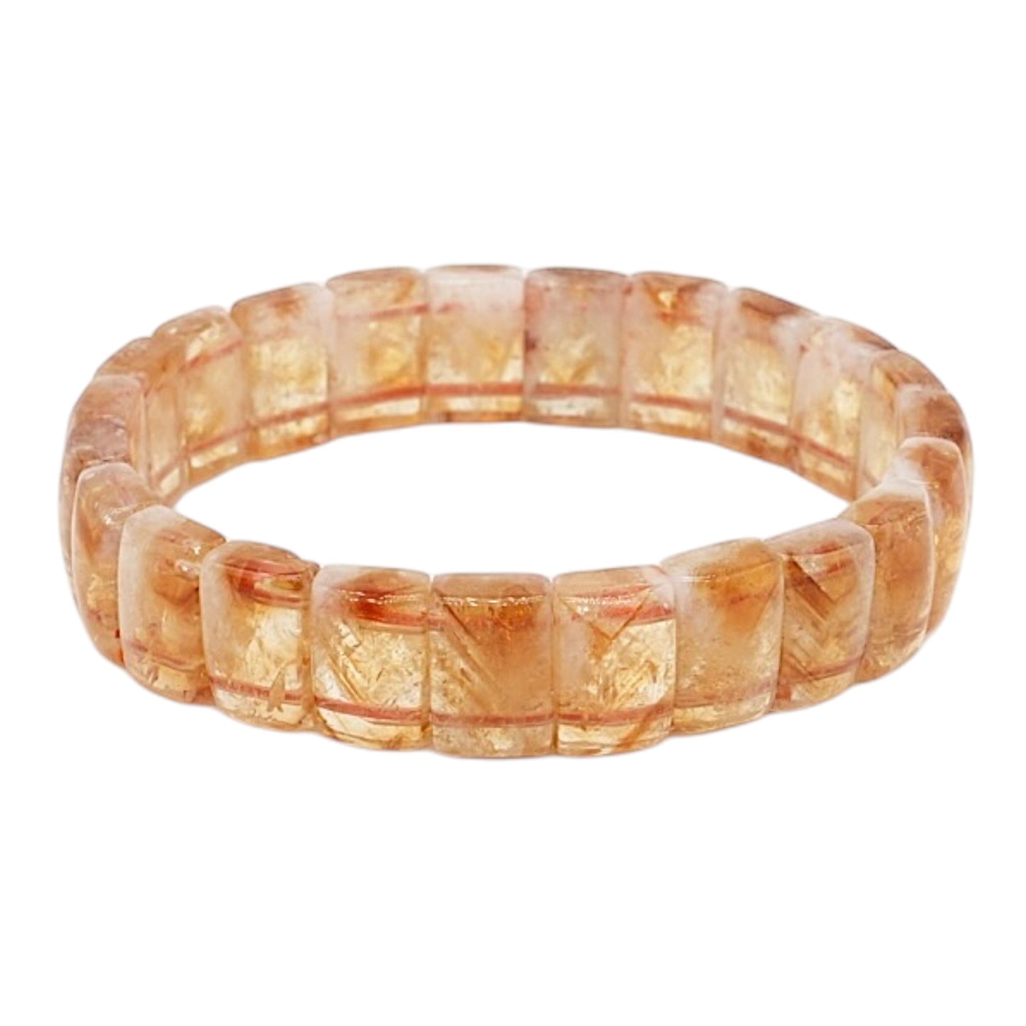 Bracelet Citrine chauffée facettée 13x8.5 mm