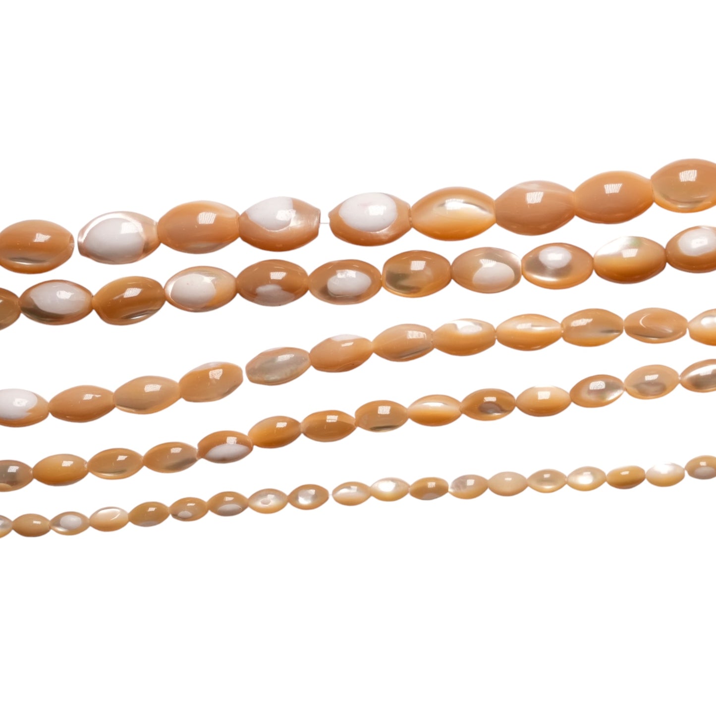 Fil de nacre dorée 5x12 mm - Foliesbijoux