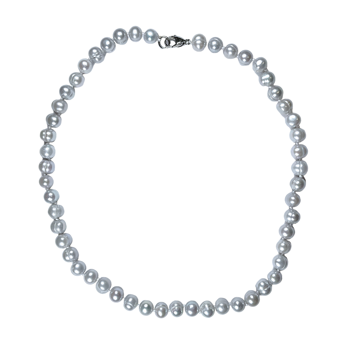 Collier en perles d’eau douce gris G-5 - Foliesbijoux