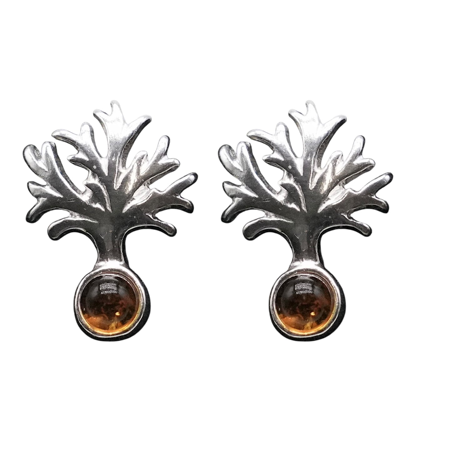 Boucle d'oreille en ambre & Argent 925 (#30) - Foliesbijoux