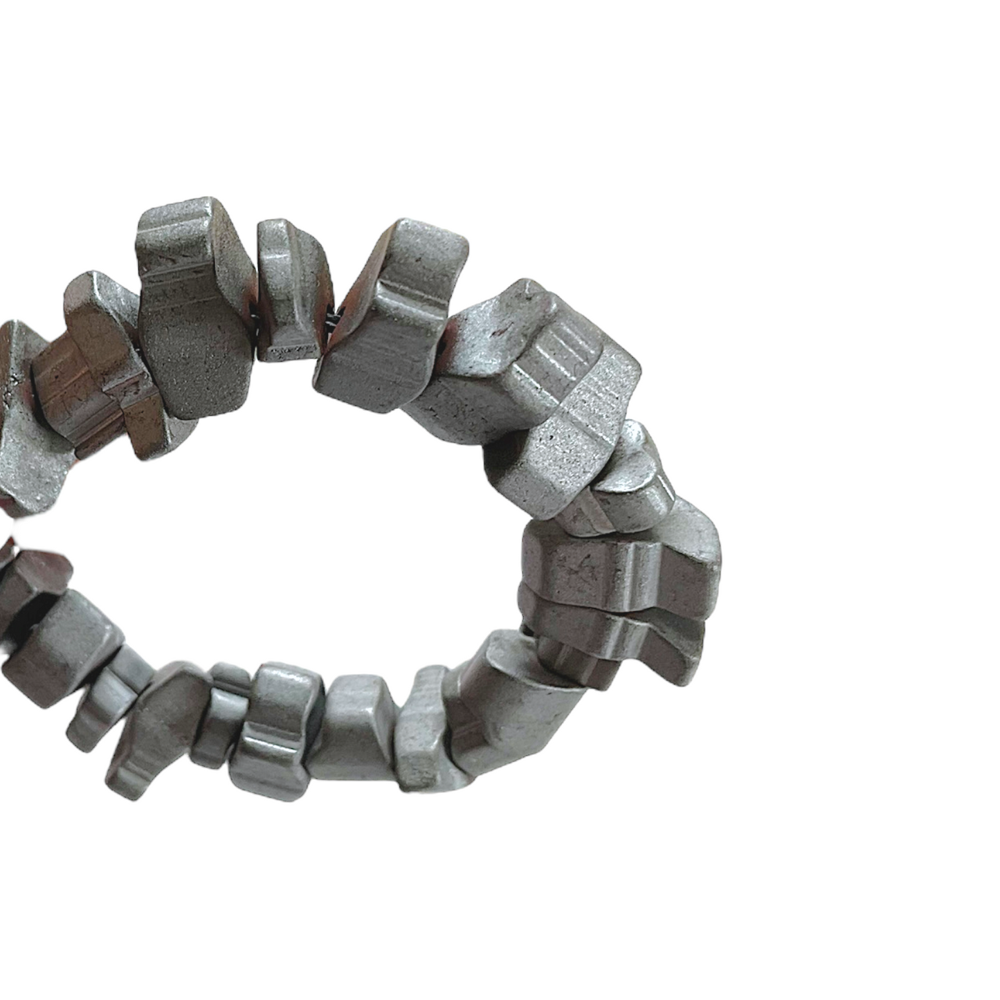 Fil de perle Hématite electroplaqué Argenté claire HEAC-4 - Foliesbijoux