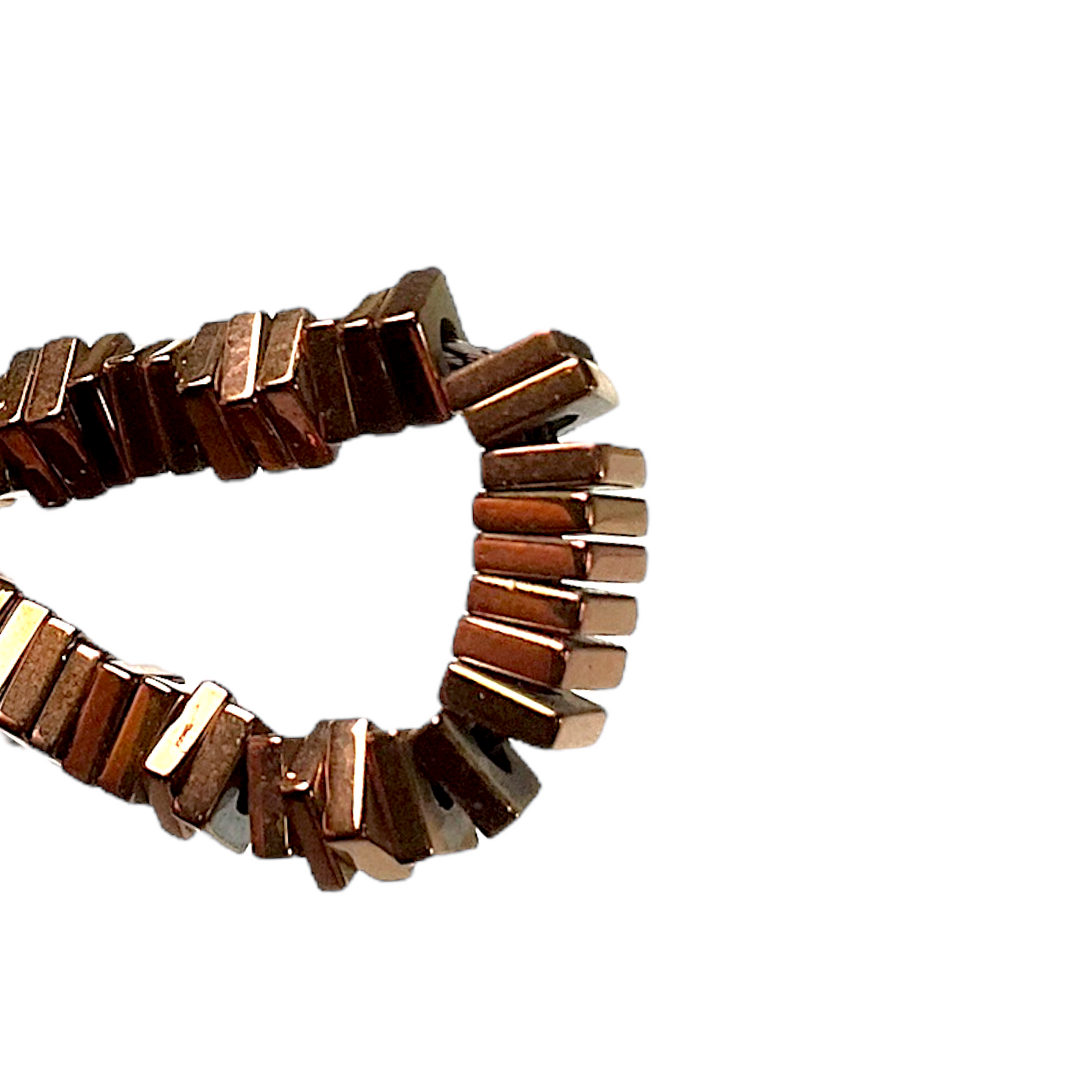 Fil de perle Hématite electroplaqué bronze HEB-13 - Foliesbijoux