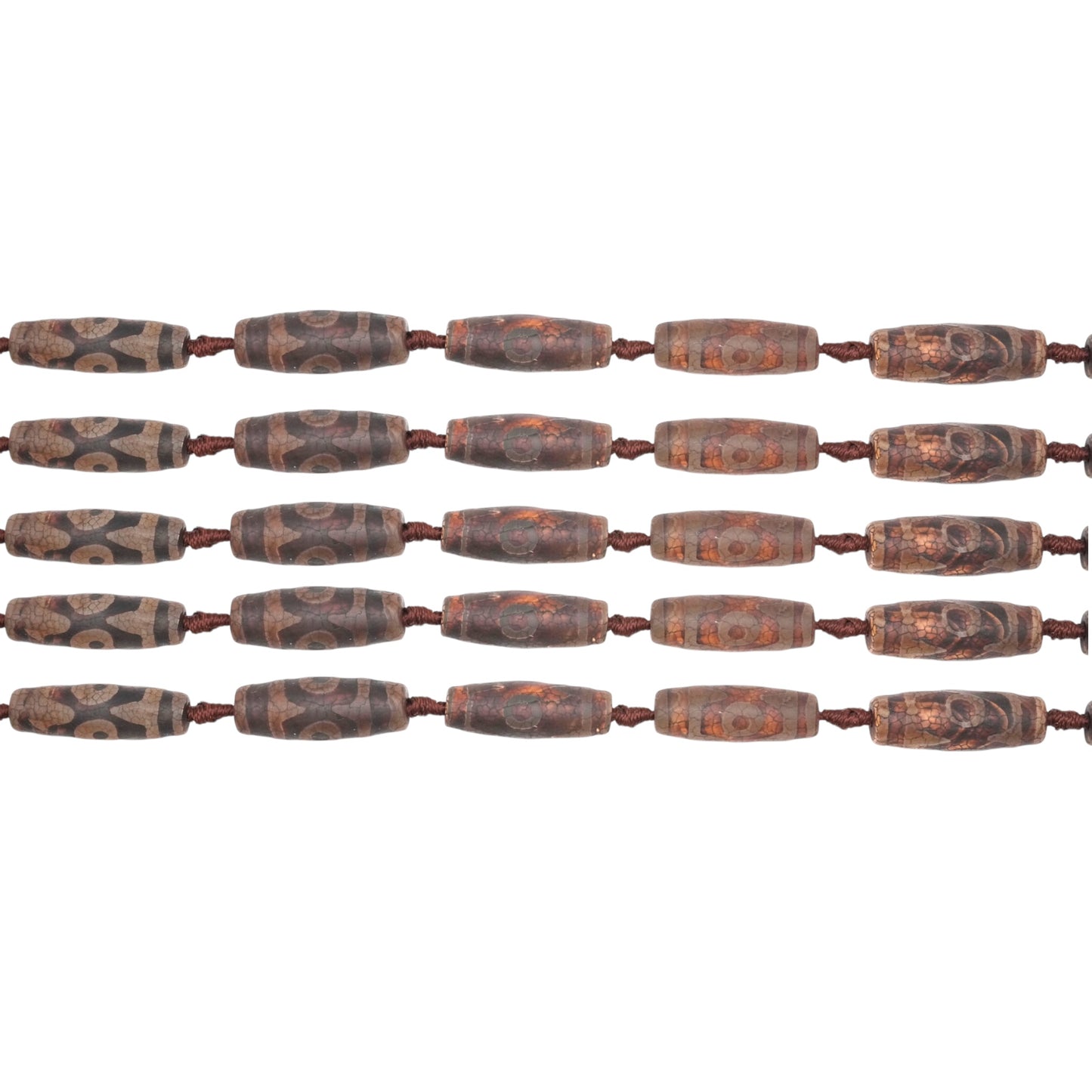 Fil Agate du Tibet Dzi 10x30mm #71 - Foliesbijoux