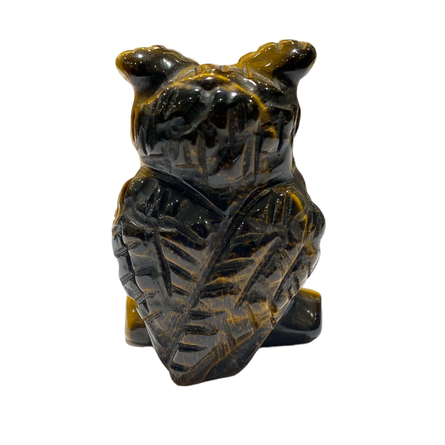 Figurine Hibou en Oeil de tigre - Foliesbijoux
