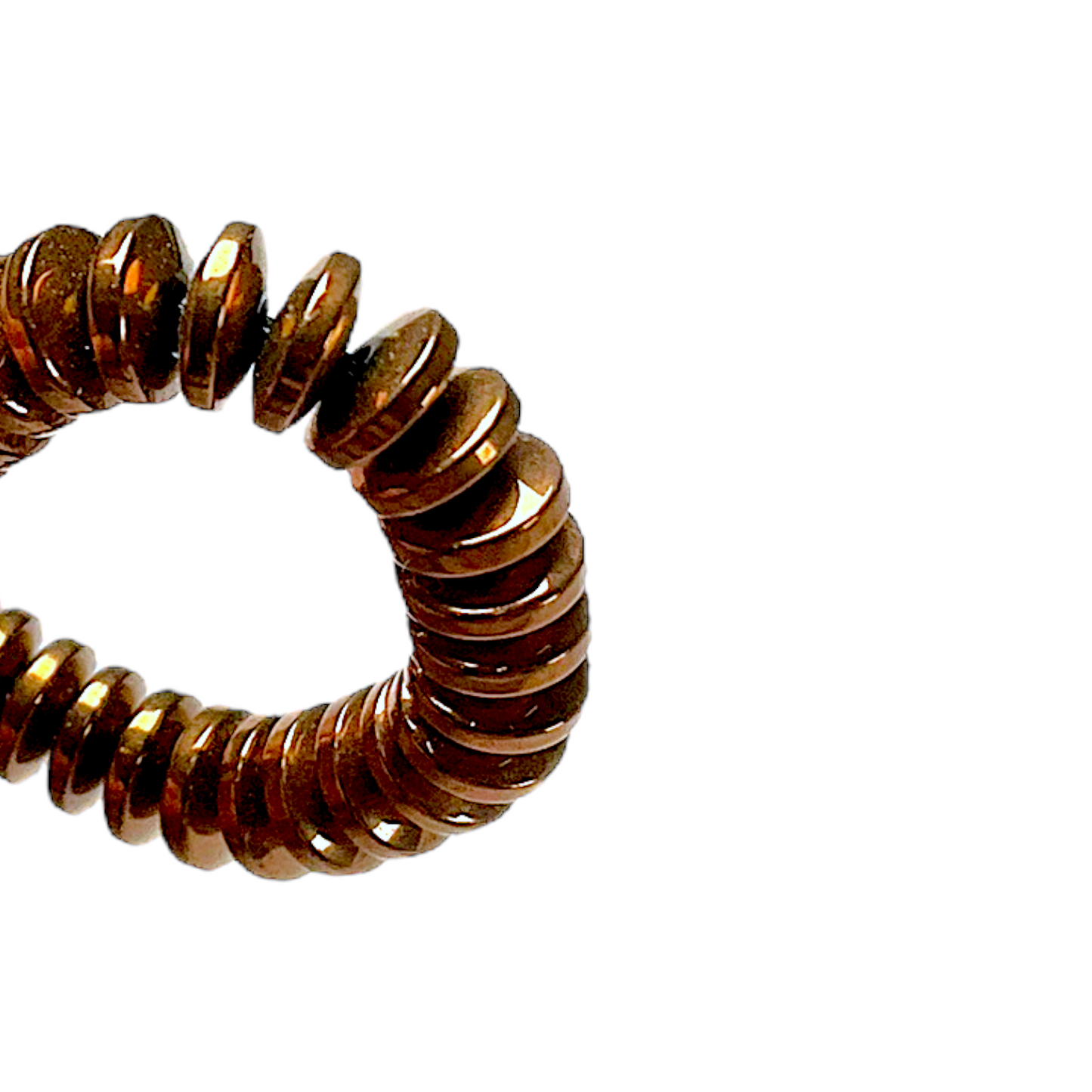 Fil de perle Hématite electroplaqué bronze HEB-7 - Foliesbijoux