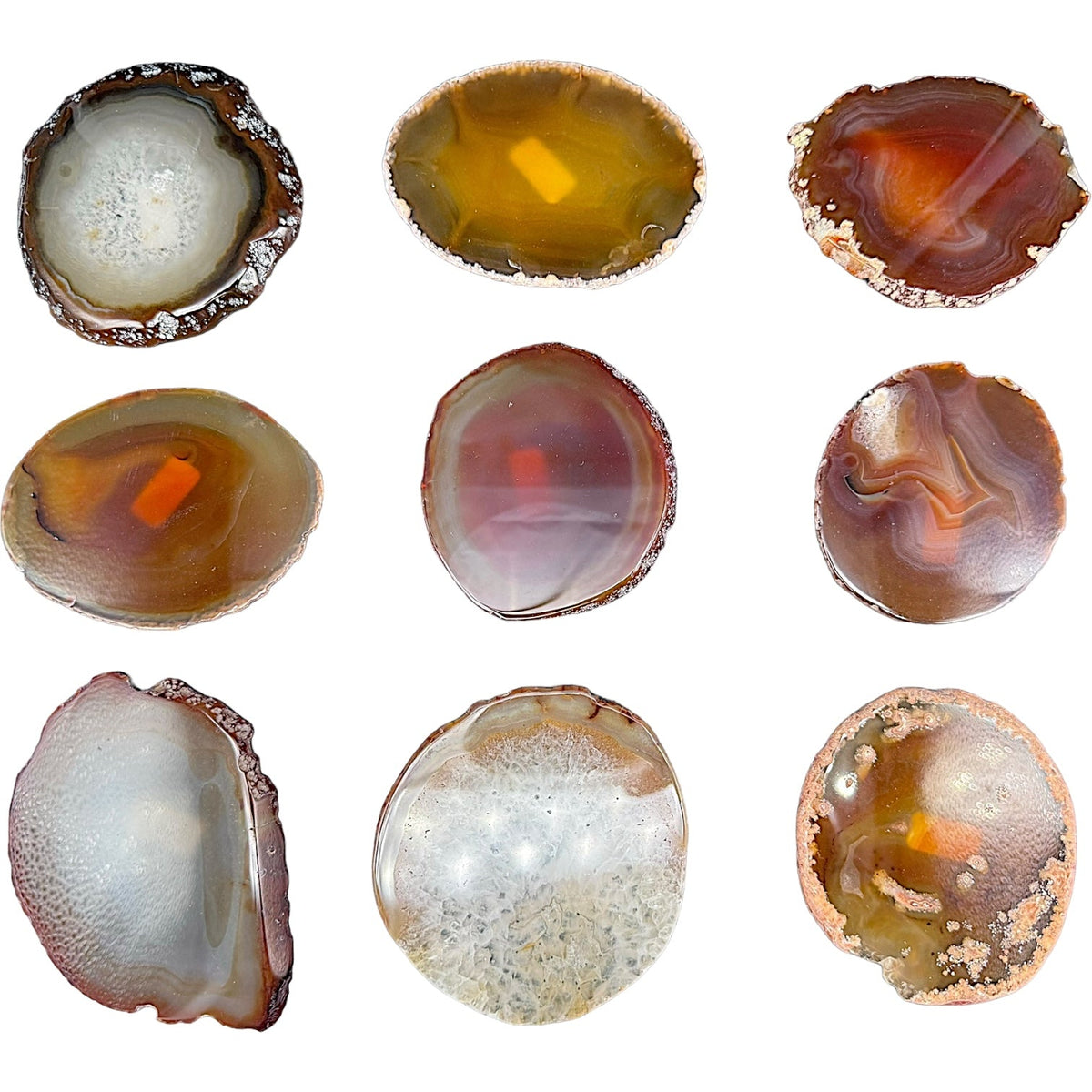 Plaque agate teintée 8x7 cm - Foliesbijoux