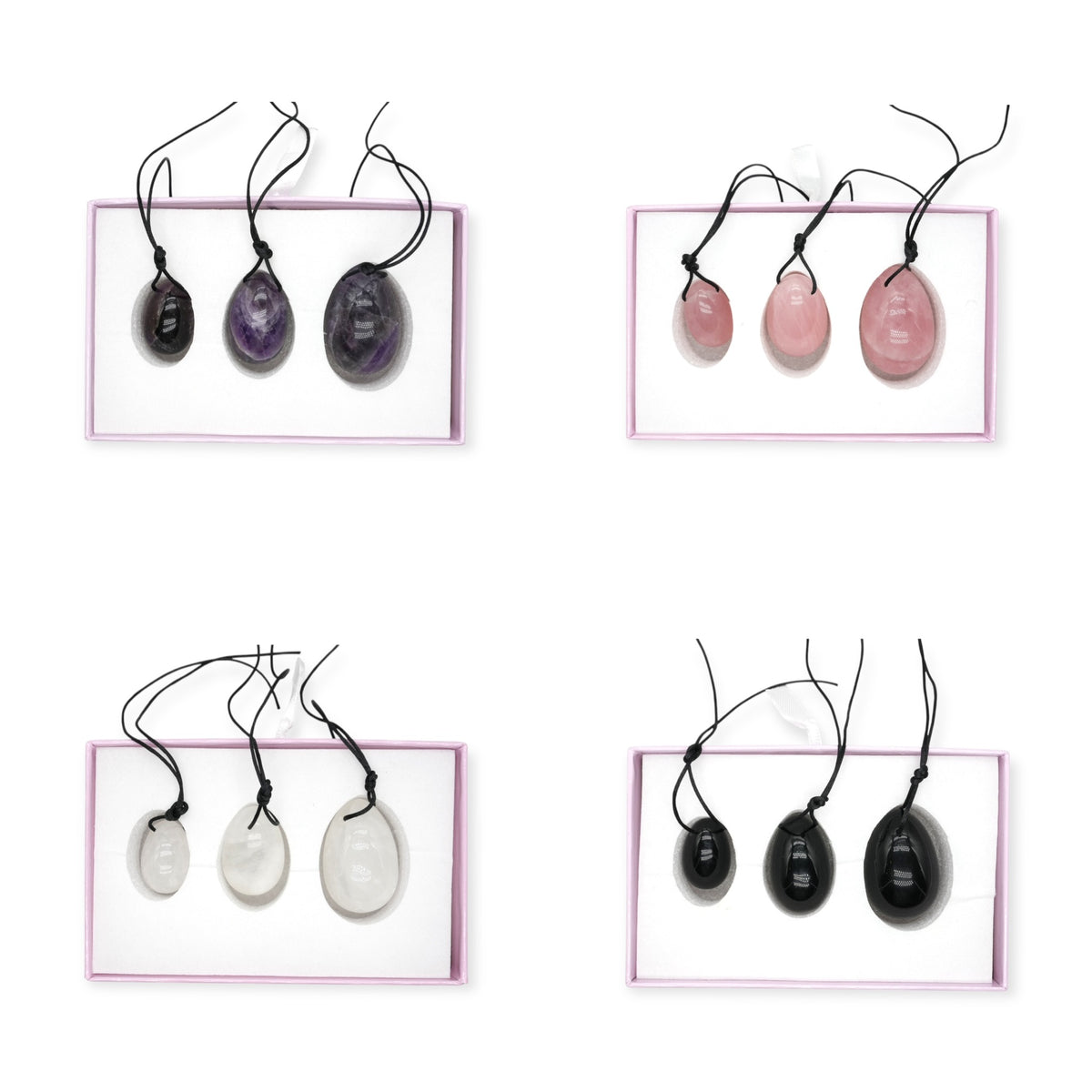 Set of 3 Yoni Eggs in Natural Stones (6 stones available)