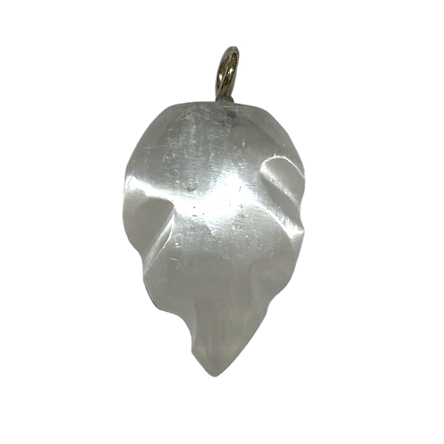 Pendentif en Sélénite feuille - Foliesbijoux