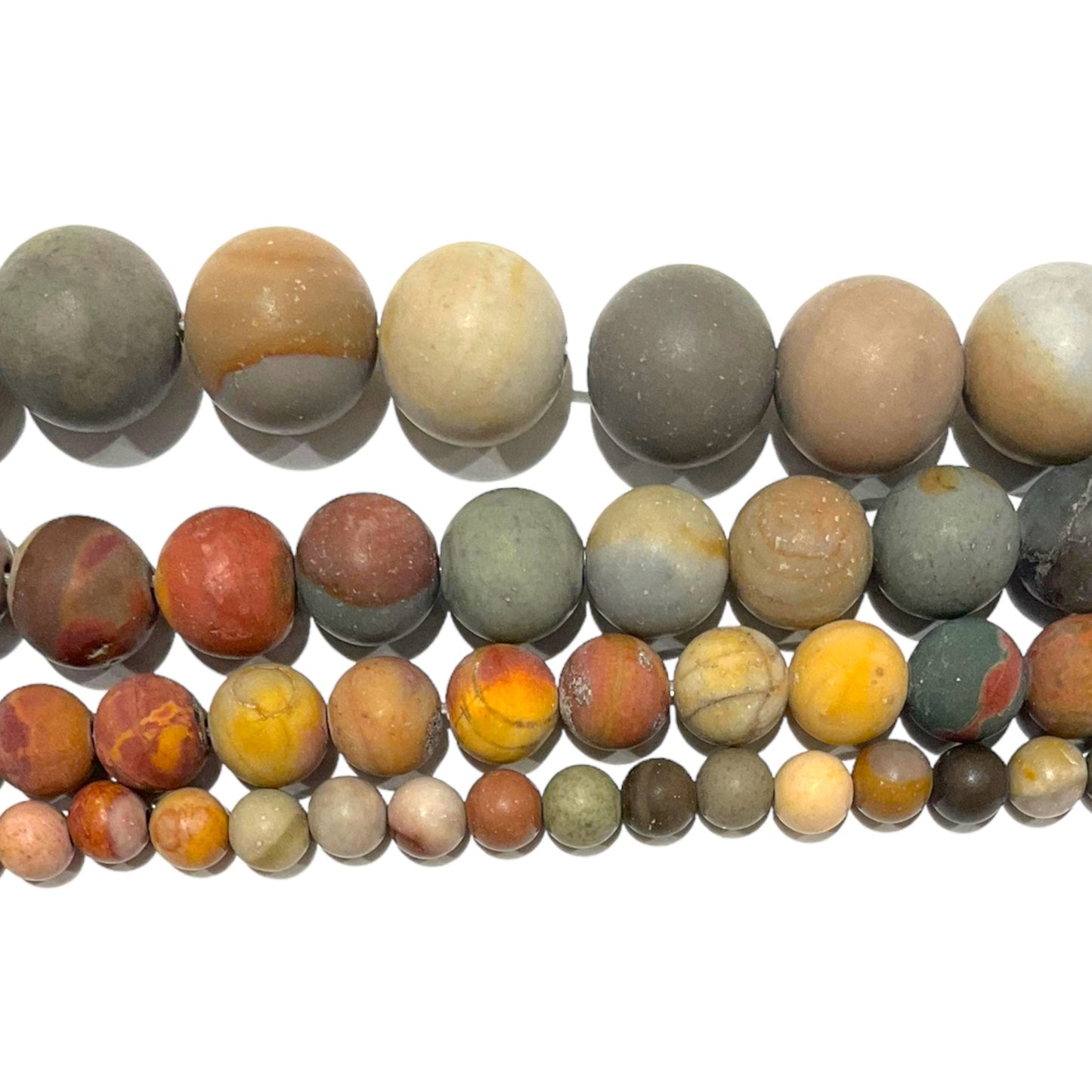 Fil de perle Jaspe polychrome mat A - Foliesbijoux