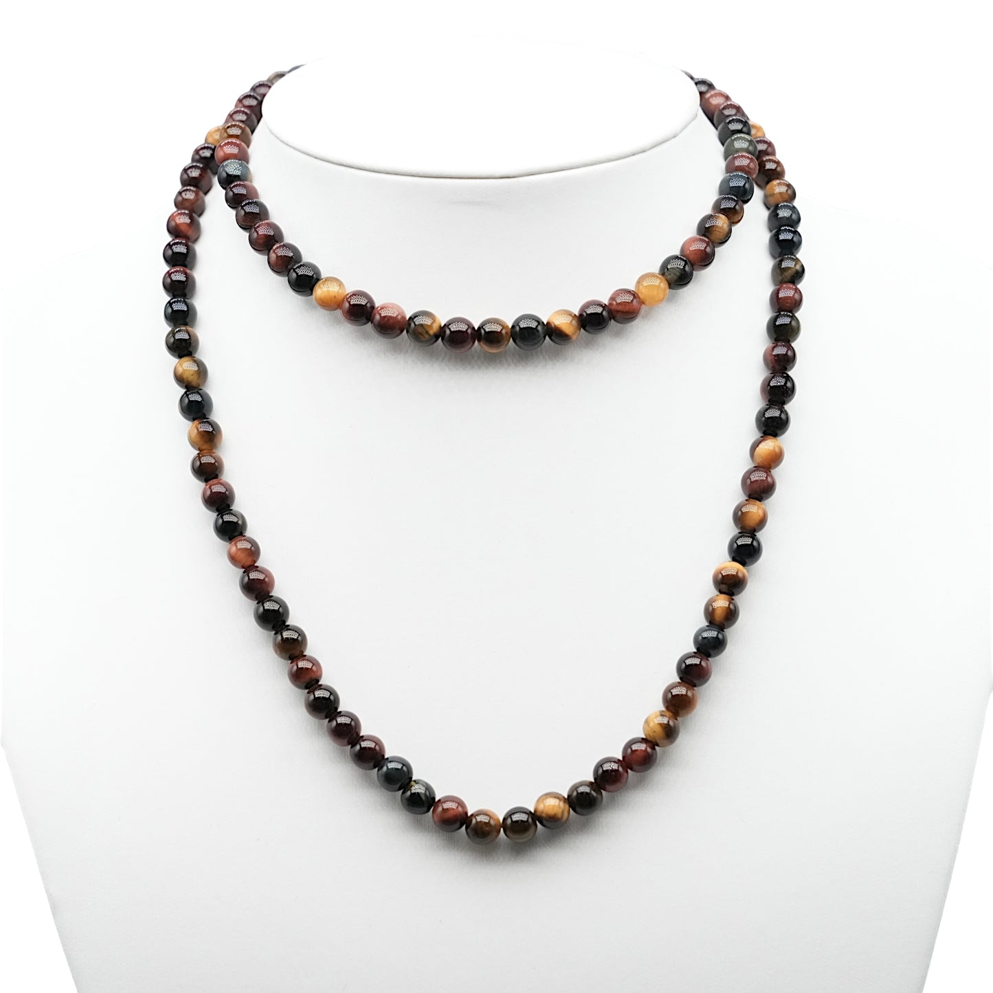 Collier sautoir 75 cm boule 3 yeux 6 mm - Foliesbijoux