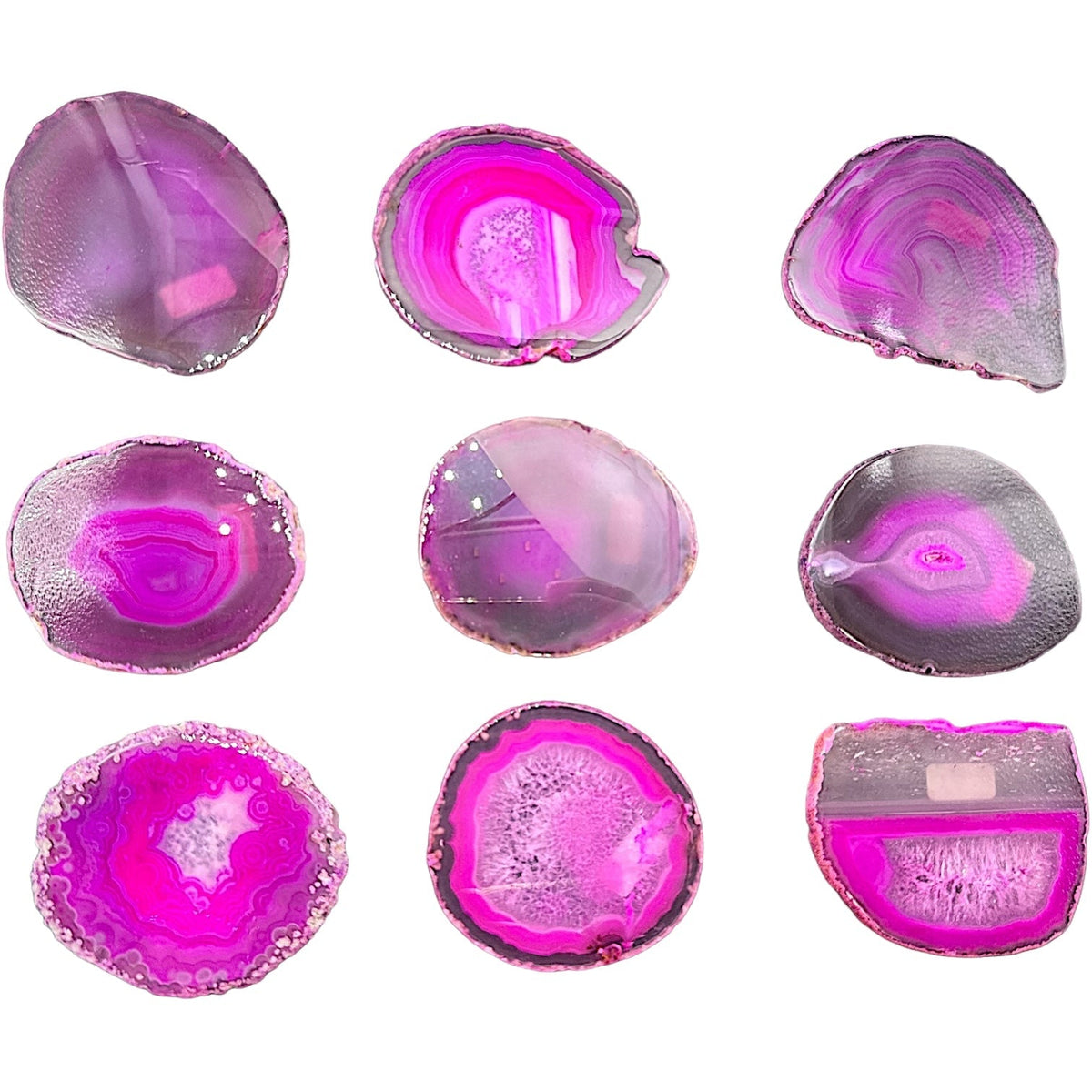 Plaque agate teintée 8x7 cm - Foliesbijoux