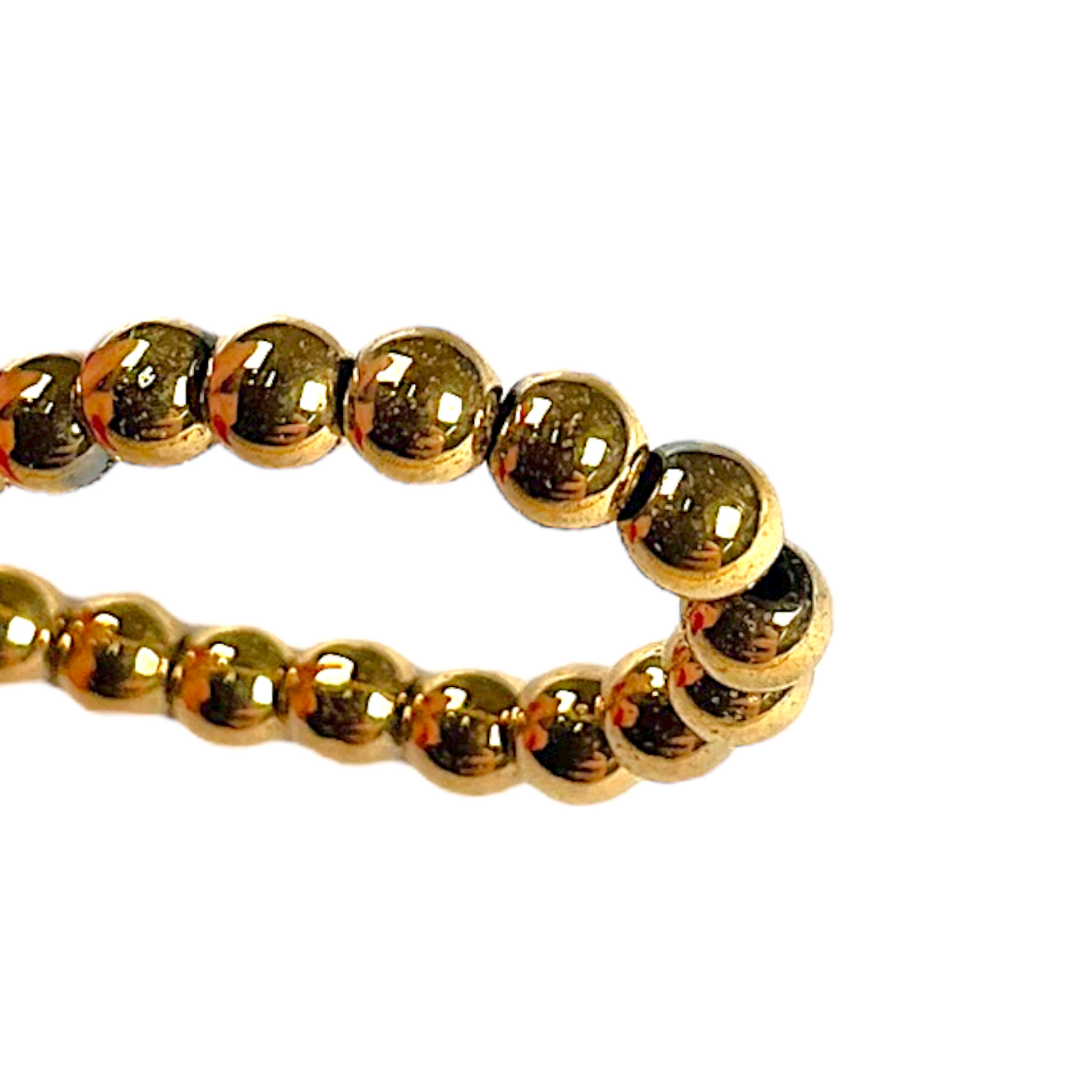 Fil de perle Hématite electroplaquée dorée claire HEDC-18 - Foliesbijoux