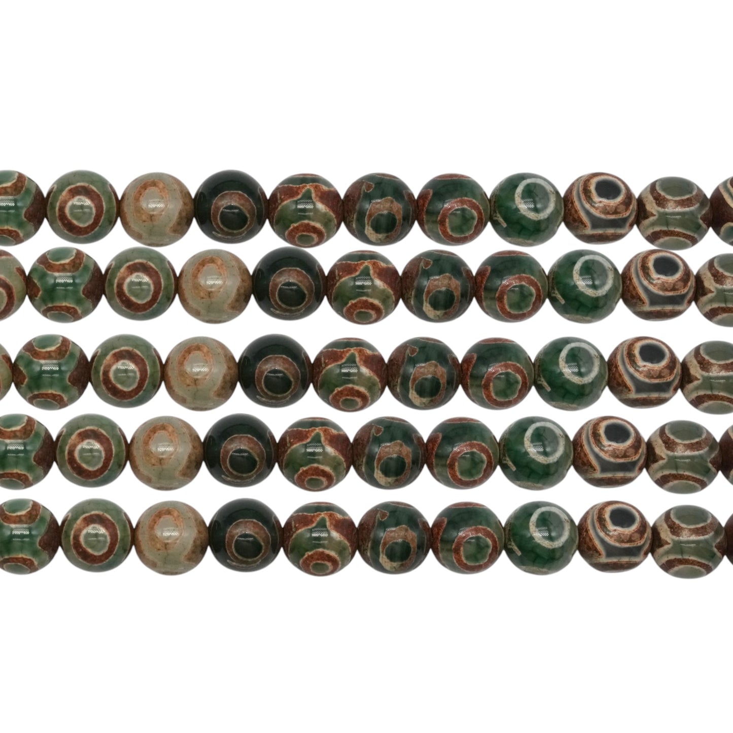 Fil de perle Agate du Tibet Dzi #62 - Foliesbijoux