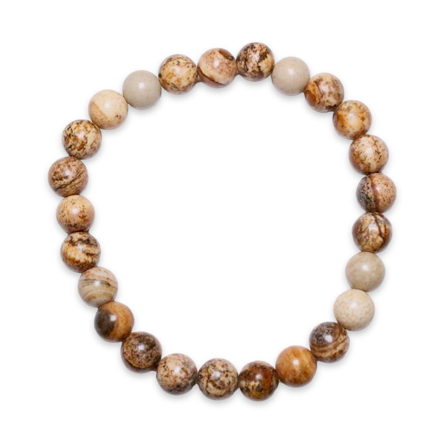 Bracelet Jaspe paysage A taille homme - Foliesbijoux