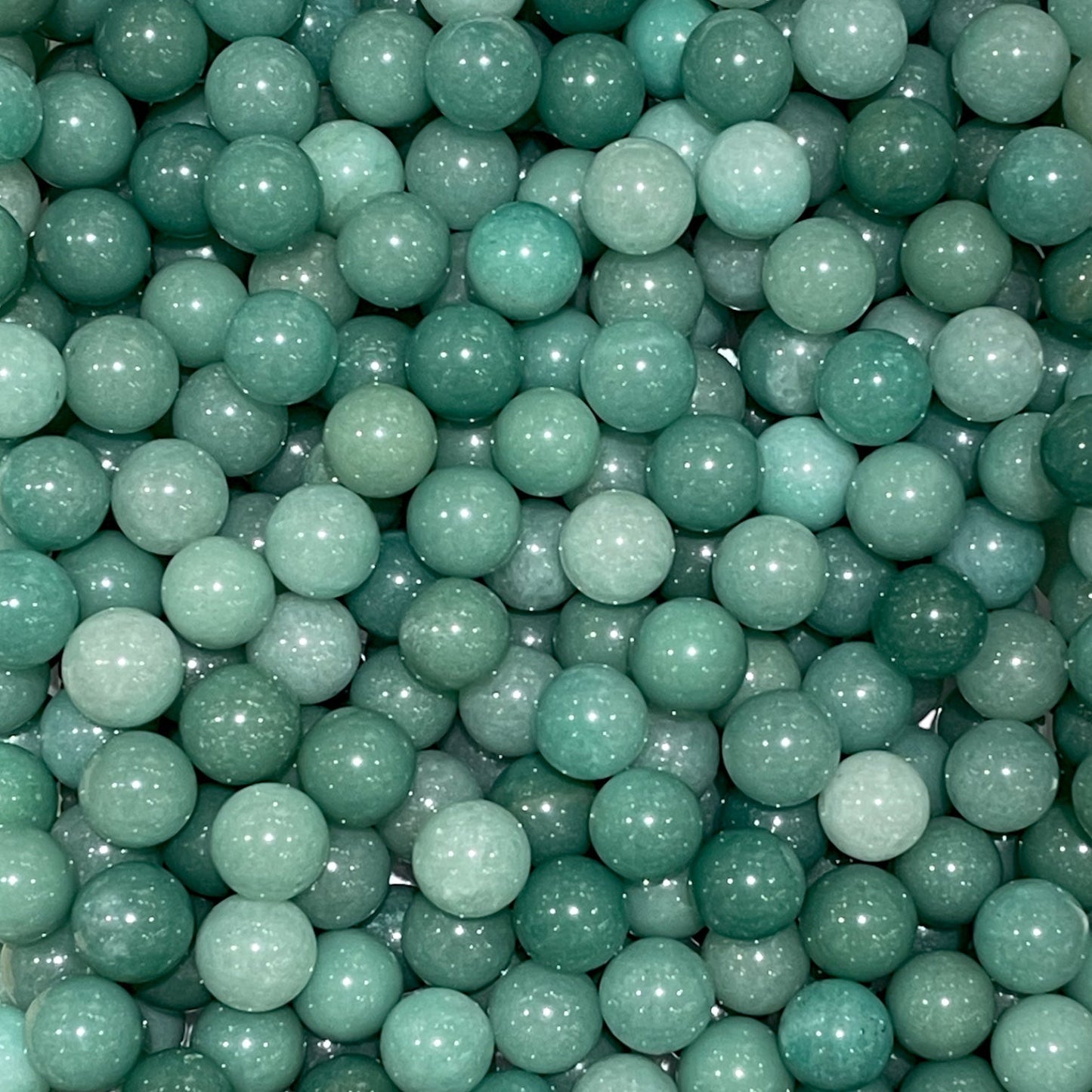 Boule 14 mm aventurine verte non percé - Foliesbijoux