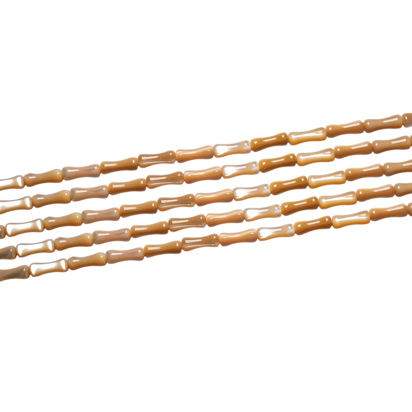 Fil de nacre dorée 5x12 mm - Foliesbijoux