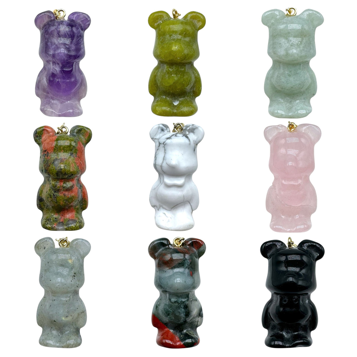 Pendentif ours nounours attache dorée ou argentée - Foliesbijoux
