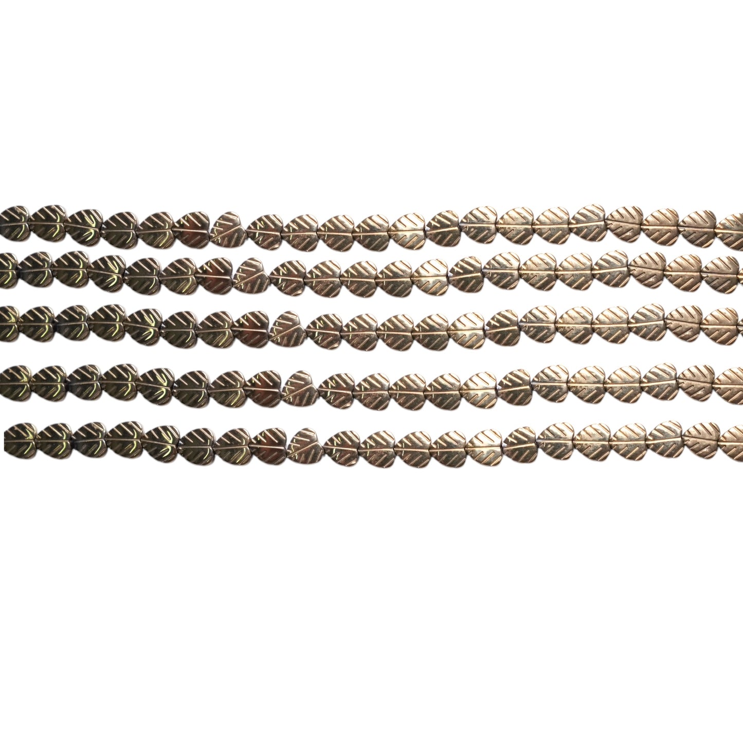 Fil de perle Hématite electroplaquée doré/bronze feuille HED-202/203 - Foliesbijoux