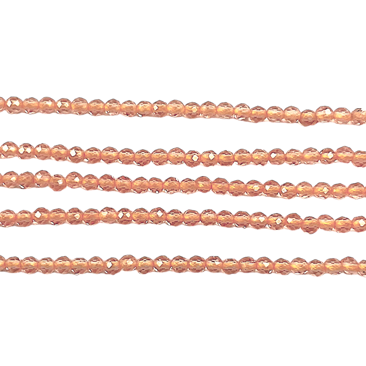 Fil Cristal facetté 2mm teinté saumon - Foliesbijoux