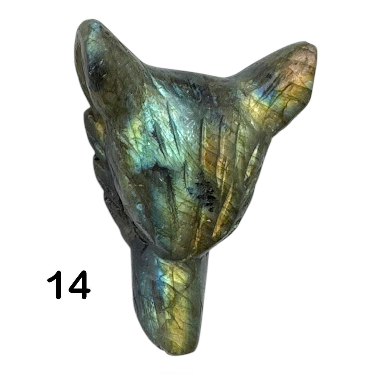 Pendentif loup percé sur le côté (17 pierres différentes) - Foliesbijoux