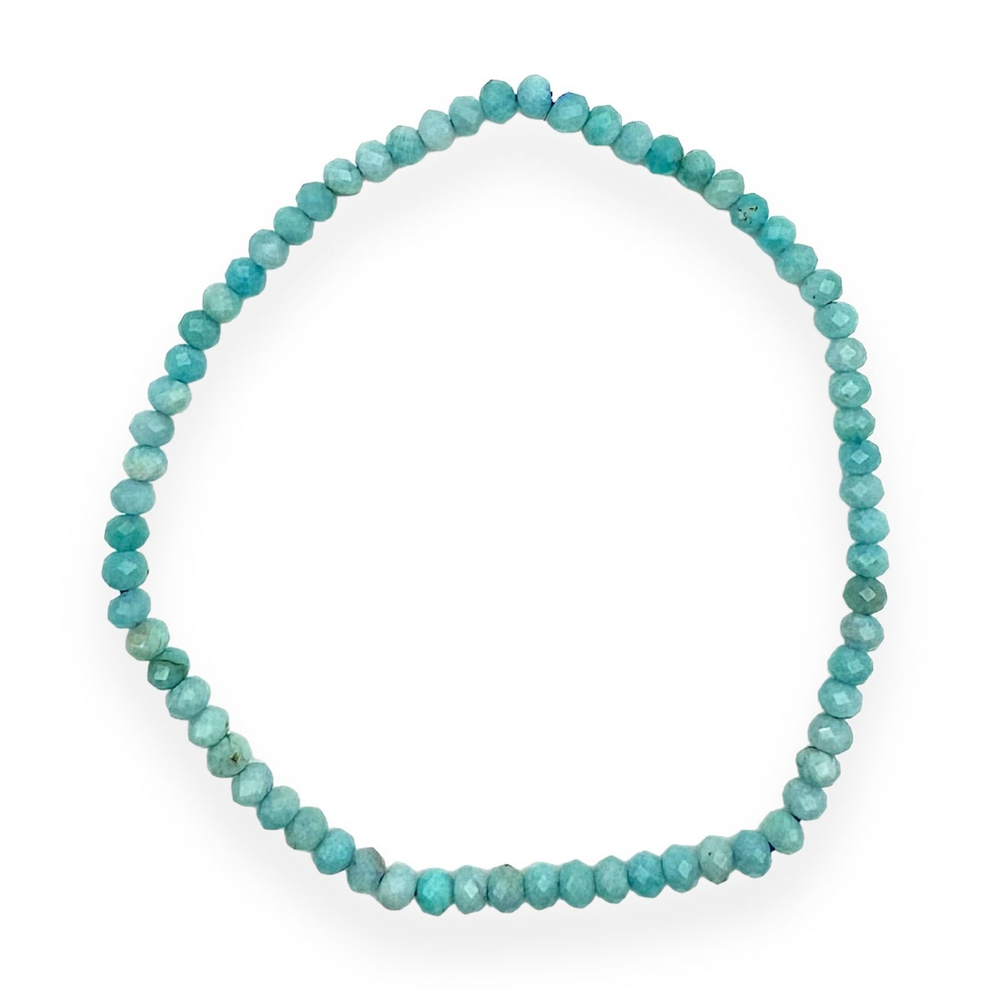 Bracelet Facetté 3x4mm amazonite AA+ - Foliesbijoux