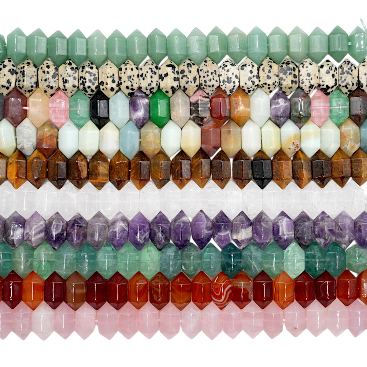 Fil de perle Cube nugget facetté 10x20 mm référence 63 (10 pierres naturelles disponible) RESTOCK