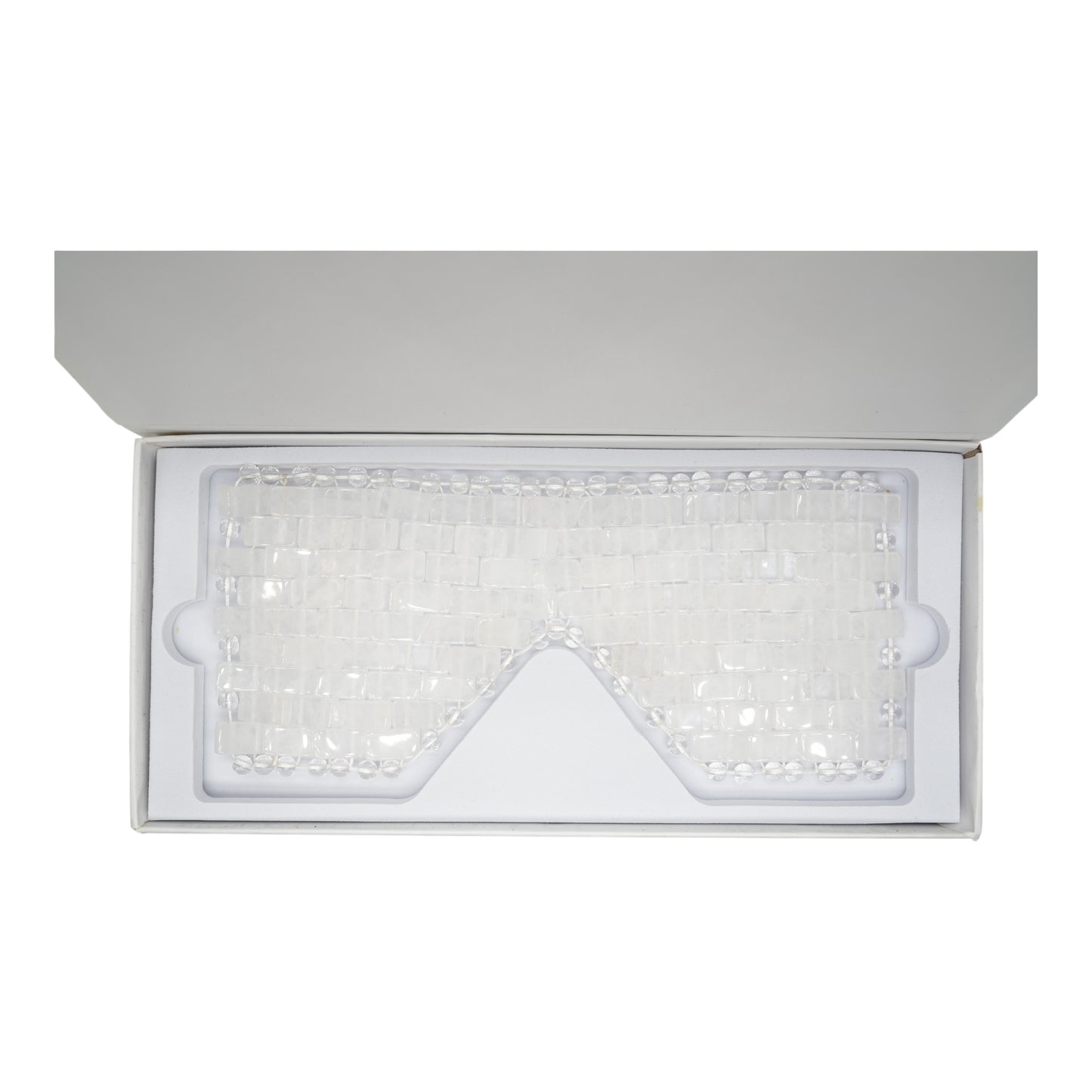 Masque yeux avec pierre naturelle (5 pierre disponible) (Boîte incluse) 21x9 cm