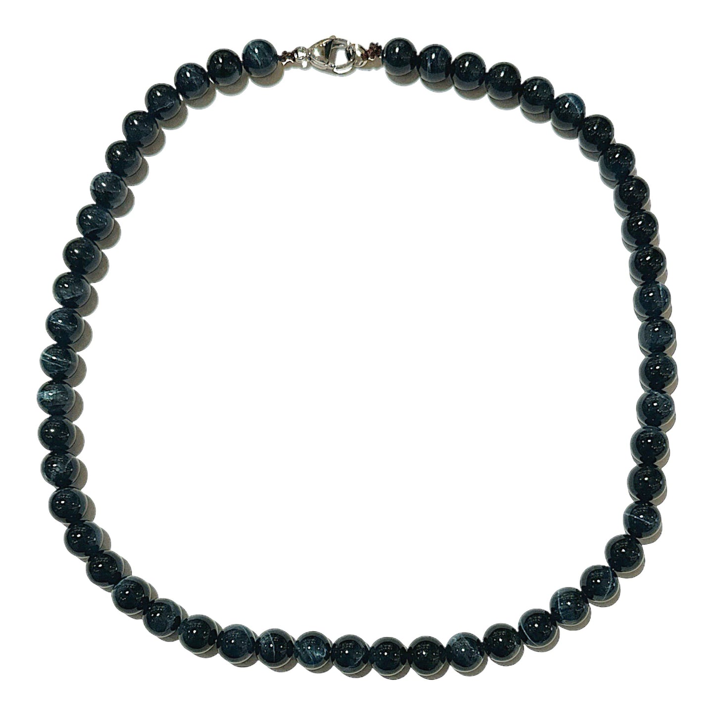 Collier boule oeil de faucon - Foliesbijoux