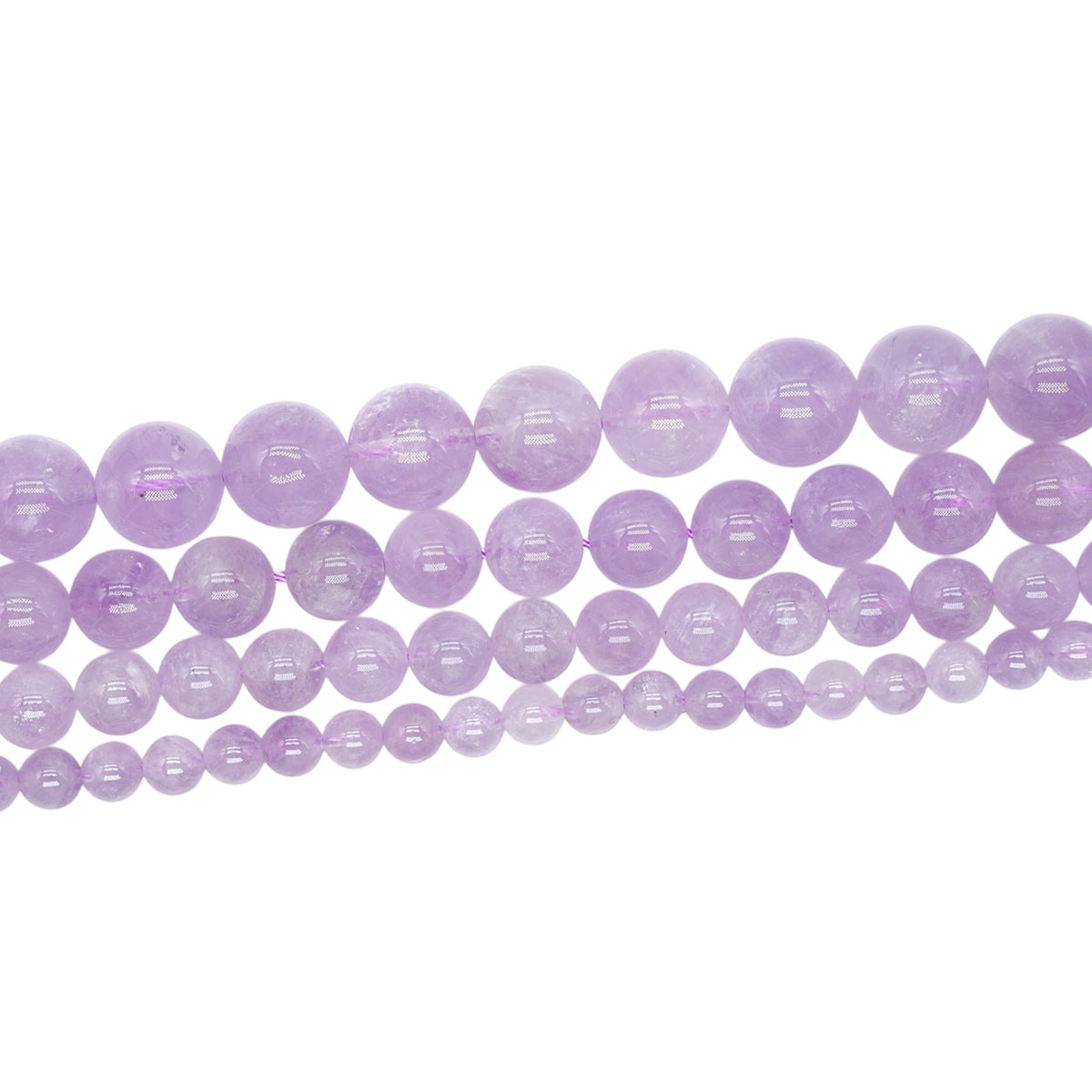 Fil de perle Jade Lilas de Birmanie AA