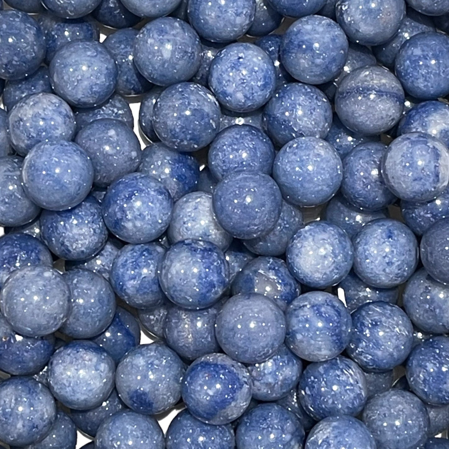 Boule 14 mm aventurine bleu non percé - Foliesbijoux